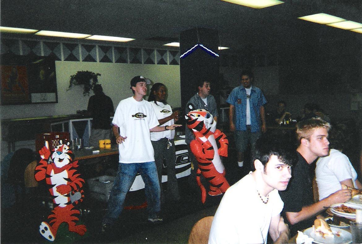 Students Lip-Sync contest at Hibbs. Circa 1999